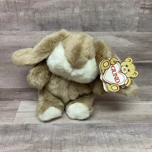 GUND~1992~Heather Too~Tan & White Plush Bunny~NWT! - Picture 1 of 3